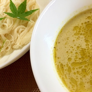 素麺☆つけ麺！残りのグリーンカレー